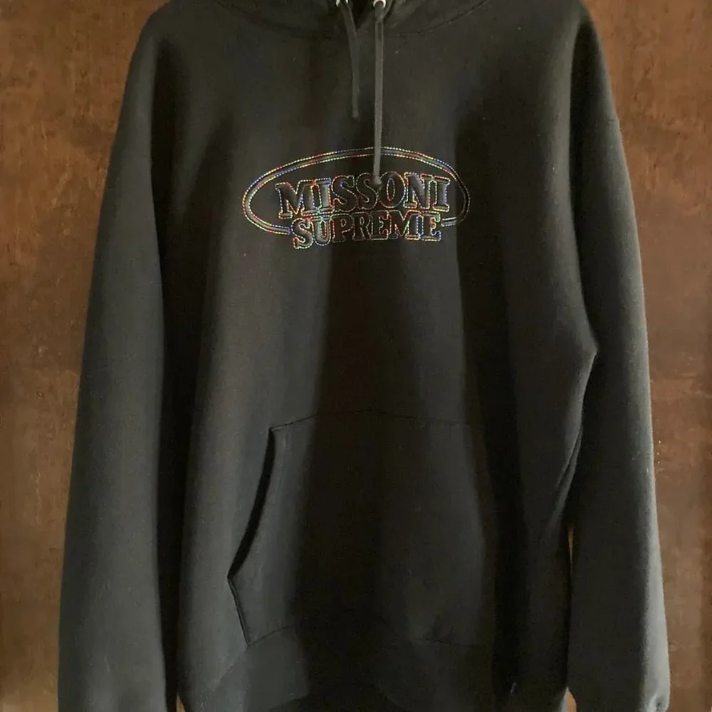 Supreme X Missoni hooded sweatshirt “BLACK” Size L - Picture 4 of 5